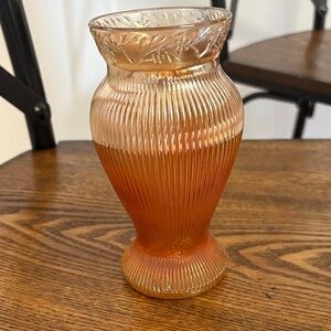 Marigold Carnival Glass vase